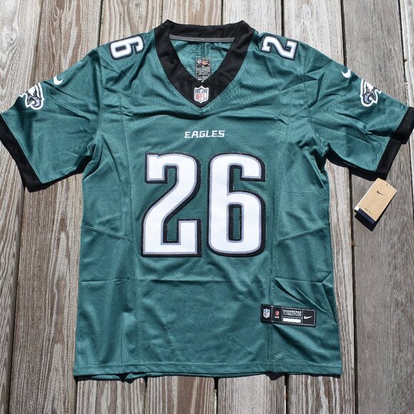 New! Saquon Barkley Philadelphia Eagles Green Football Jersey Adult Men's Sizes - Picture 2 of 2